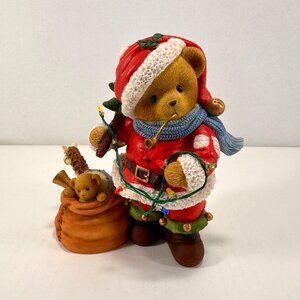 Cherished Teddies St. Nick Figurine Santa Claus Lights Up Special Delivery